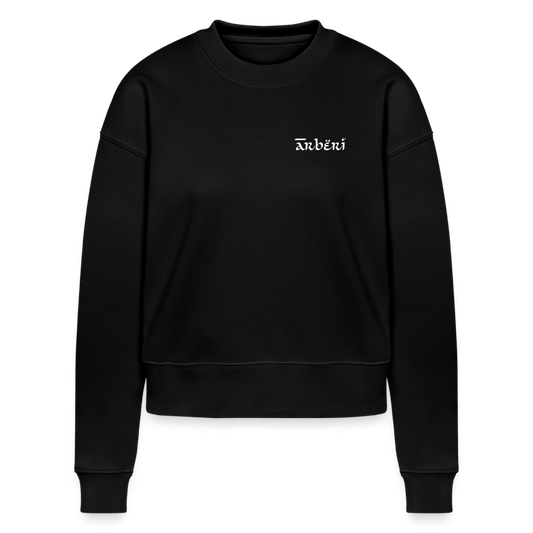 Arberi | Women’s Cropped Organic Sweatshirt - black